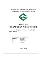 Báo cáo tham quan nhận thức 1 công ty cổ phần dịch vụ du lịch quốc tế umc