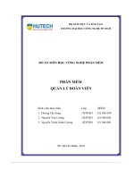 Đồ án môn học công nghệ phần mềm phần mềm quản lý đoàn viên
