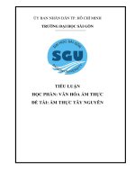 Tiểu Luận - Văn Hóa Ẩm Thực Tây Nguyên