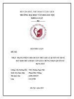 Đề tài thực trạng phân chia di sản thừa kế là quyền sử dụng đất khi chưa được cấp giấy chứng nhận quyền sử dụng đất