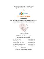 Assignment xây dựng kế hoạch và triển khai marketing mạng xã hội cho chủ đề adult story