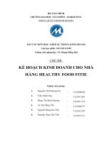 Chủ đề kế hoạch kinh doanh cho nhà hàng healthy food fitie
