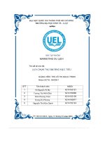 Bài tập nhóm marketing du lịch lựa chọn thị trường mục tiêu