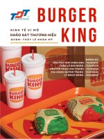 Tổng quan về thị trường thức ăn nhanh ở việt nam burger king