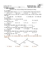 Bộ đề kiểm tra học kì 2 môn toán lớp 2 kết nối tri thức năm 2024 phiên bản 2