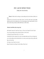 Du lịch sinh thái phân tích tác động của hoạt động du lịch sinh thái tại bản lác mai châu