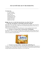 Bài tập quản trị marketing (1)