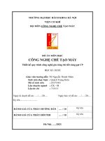 Thiết kế quy trình công nghệ gia công chi tiết càng gạt c9