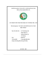 Đề tài bài tập lớn “xây dựng hệ thống quản lý bán điện thoại