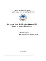 Bảo vệ, vận dụng và phát triển chủ nghĩa mác