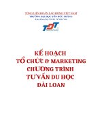 Kế Hoạch Tổ Chức & Marketing Chương Trình Tư Vấn Du Học Đài Loan ( tiểu luận - quan hệ công chúng - pr )