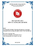 Đề tài tư tưởng hồ chí minh về đại đoàn kết dân tộc và vận dụng trong quá trình xây dựng chủ nghĩa xã hội ở việt nam hiện nay