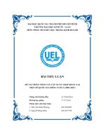 Tiểu luận đề tài phân tích cán cân xuất nhập khẩu tạimột số quốc gia đông nam á (2002 2021)