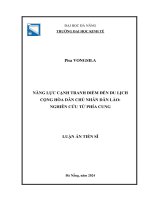 Năng lực cạnh tranh điểm đến du lịch cộng hòa dân chủ nhân dân lào nghiên cứu từ phía cung