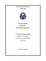 BÀI TẬP CÁ NHÂN HỌC PHẦN LUẬT HÌNH SỰ VIỆT NAM 1