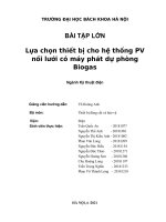 Lựa chọn thiết bị cho hệ thống