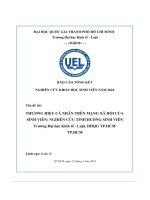 Thương hiệu cá nhân trên mạng xã hội củasinh viên nghiên cứu tình huống sinh viêntrường đại học kinh tế   luật