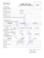 1 phiếu đăng ký dự tuyển