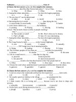 Ôn thi giữa kì 1 ta8