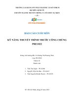 BÁO CÁO CUỐI MÔN KỸ NĂNG THUYẾT TRÌNH TRƯỚC CÔNG CHÚNG