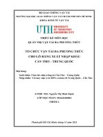 THIẾT KẾ MÔN HỌC QUẢN TRỊ VẬN TẢI ĐA PHƯƠNG THỨC TỔ CHỨC VẬN TẢI ĐA PHƯƠNG THỨC CHO LÔ HÀNG XUẤT NHẬP KHẨU CẦN THƠ – TRUNG QUỐC