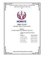 TIỂU LUẬN MÔN HỌC PHÁP LUẬT ĐẠI CƯƠNG ĐỀ TÀI ÁN TREO TRONG LUẬT HÌNH SỰ VIỆT NAM