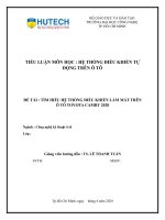 Tiểu luận Tìm hiểu hệ thống điều khiển làm mát trên ô tô TOYOTA CAMRY 2020