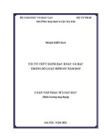 Luận văn thạc sĩ Luật học: Tội tổ chức đánh bạc hoặc gá bạc trong Bộ luật Hình sự năm 2015