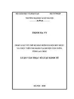 Luận văn thạc sĩ Luật học: Pháp luật về chế độ bảo hiểm xã hội bắt buộc và thực tiễn thi hành tại huyện Tân Uyên, tỉnh Lai Châu