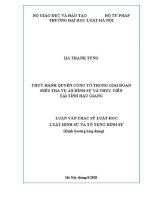 Luận văn thạc sĩ Luật học: Thực hành quyền công tố trong giai đoạn điều tra vụ án hình sự và thực tiễn tại tỉnh Hậu Giang