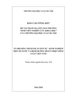 Đề tài sinh viên nghiên cứu khoa học: Xã hội hoá thi hành án dân sự - Kinh nghiệm một số nước và định hướng hoàn thiện pháp luật Việt Nam