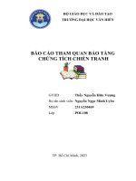 Báo cáo tham quan bảo tàng chứng tích chiến tranh