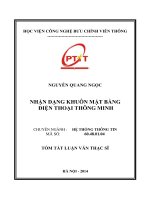 Nhận dạng khuôn mặt bằng điện thoại thông minh