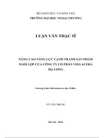 Nâng cao năng lực cạnh tranh sản phẩm ngói lợp của công ty cổ phần viglacera hạ long