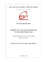 Nghiên cứu, giả lập âm thanh 3D từ hai nguồn phát âm