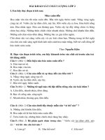 Bài khảo sát chất lượng lớp 2