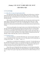 Biểu diễn véc tơ từ và ứng dụng trong một số bài toán xử lý tiếng việt