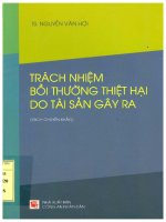 Trách nhiệm bồi thường thiệt hại do tài sản gây ra : sách chuyên khảo - Nguyễn Văn Hợi