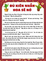 Đủ kiên nhẫn hoa sẽ nở  tvdhst