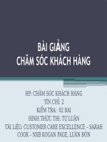 Bài Giảng Chăm Sóc Khách Hàng ( Combo Full Slides 5 Chương )