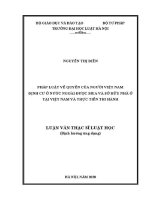 Luận văn thạc sĩ Luật học: Pháp luật về quyền của người Việt Nam định cư ở nước ngoài được mua và sở hữu nhà ở tại Việt Nam và thực tiễn thi hành