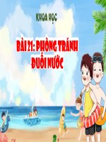 T1 bài 21  phòng tránh đuối nước