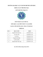 Buổi thảo luận thứ ba môn học luật hôn nhân và gia đình ông bình và bà hà tổ chức lễ cưới vào năm 1984  sau cưới, hai người dọn về chung sống tại căn nhà số 62a đường mai văn vĩnh