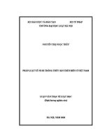 Luận văn thạc sĩ Luật học: Pháp luật về nuôi trồng thuỷ sản trên biển ở Việt Nam
