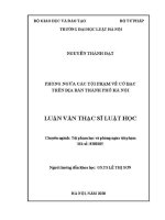 Luận văn thạc sĩ Luật học: Phòng ngừa các tội phạm về cờ bạc trên địa bàn thành phố Hà Nội