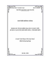 Luận văn thạc sĩ Luật học: Pháp luật về bảo hiểm thai sản và thực tiễn áp dụng tại huyện Điện Biên Đông, tỉnh Điện Biên