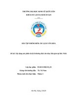 Bài tập nhóm môn du lịch văn hóa đề tài xây dựng sản phẩm du lịch thưởng thức âm nhạc dân gian tại bắc ninh