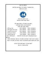 PHÂN TÍCH ĐẶC TRƯNG VĂN HÓA ẨM THỰC VIỆT NAM VÀ KHAITHÁC VĂN HÓA ẨM THỰC VIỆT NAM TRONG HOẠT ĐỘNG DU LỊCH