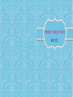 Phiếu nhận xét (chủ đề gấu trúc)