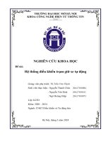 Đề tài Hệ thống điều khiển trạm giữ xe tự động